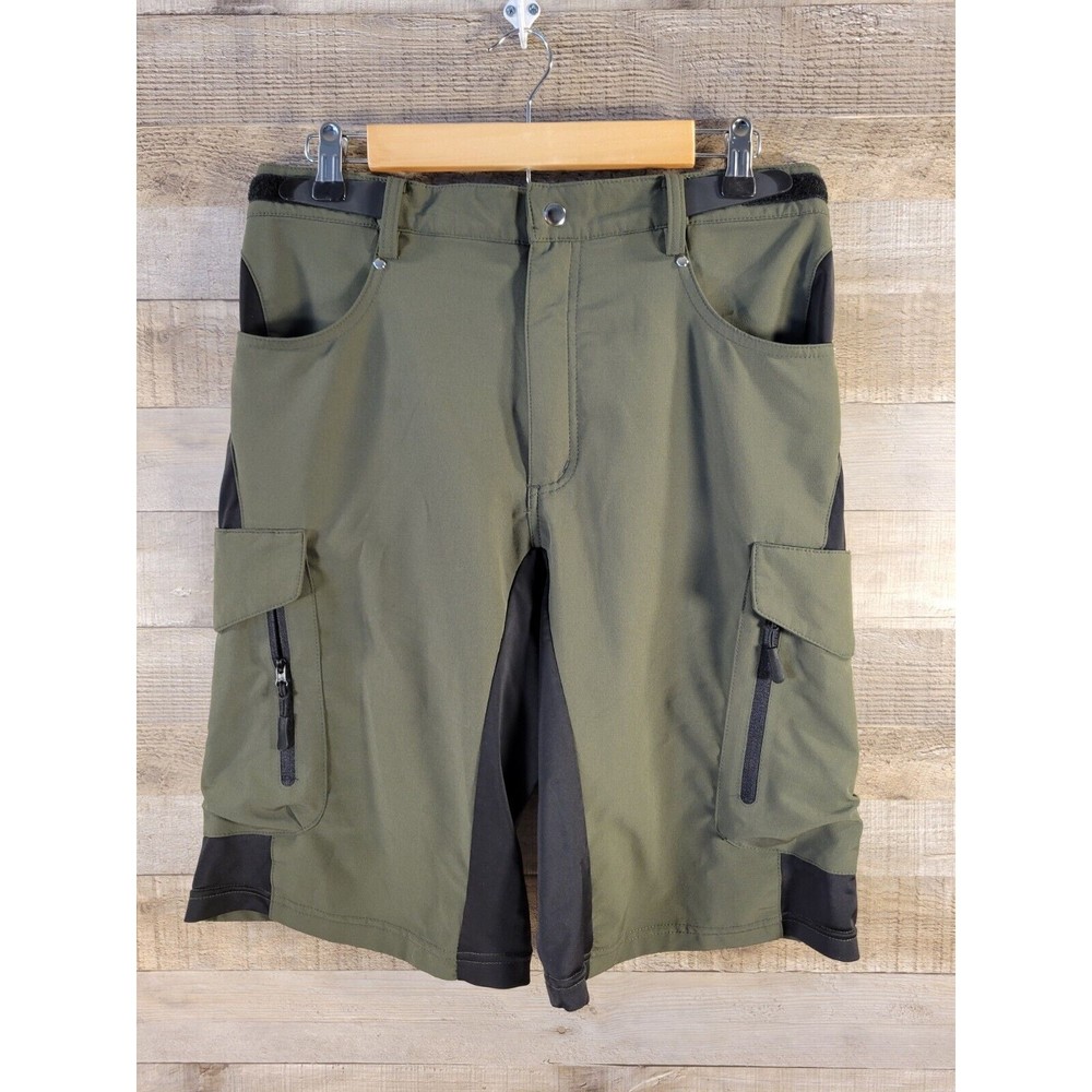 MTB Cycling Shorts Mens LRG Mountain Bike Adjustable Waist Zip Pockets READ